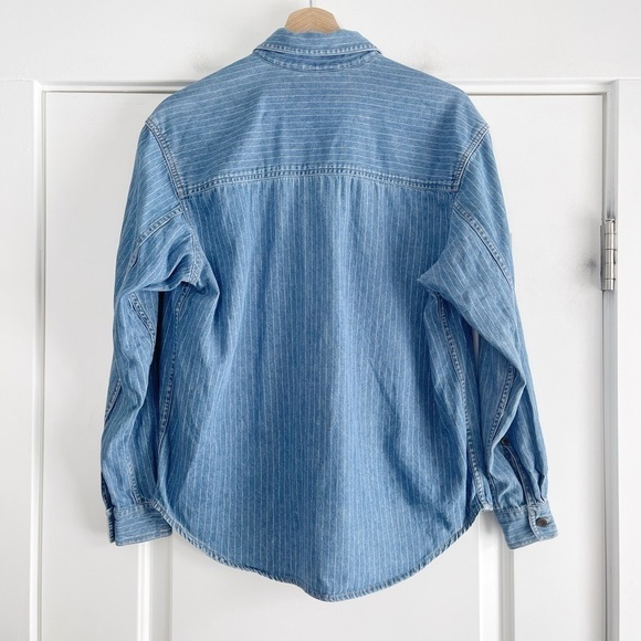 Vintage Lizwear Pinstripe Denim Button Up - S - Picture 5 of 5